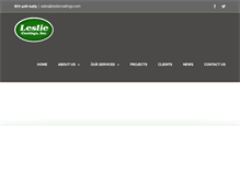 Tablet Screenshot of lesliecoatings.com